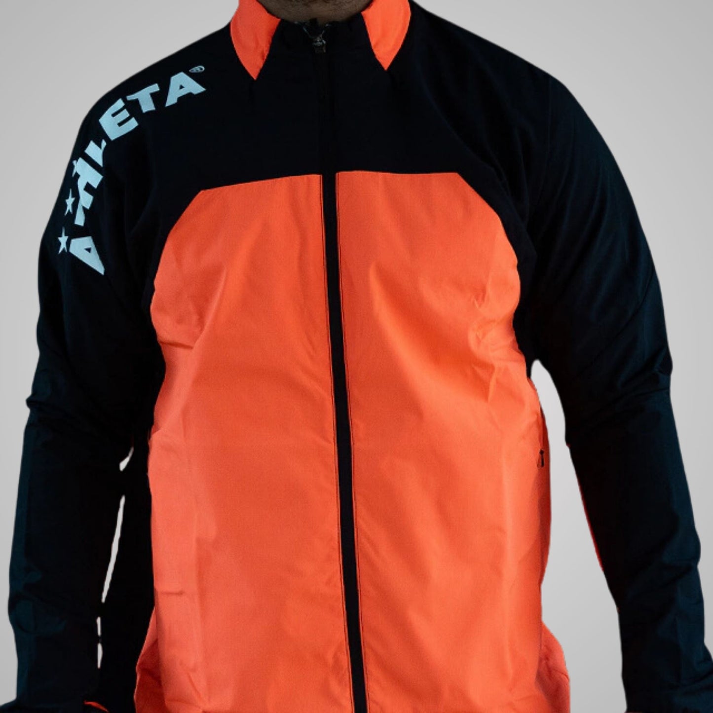 Jaqueta Windbreaker Lining Preto e Laranja