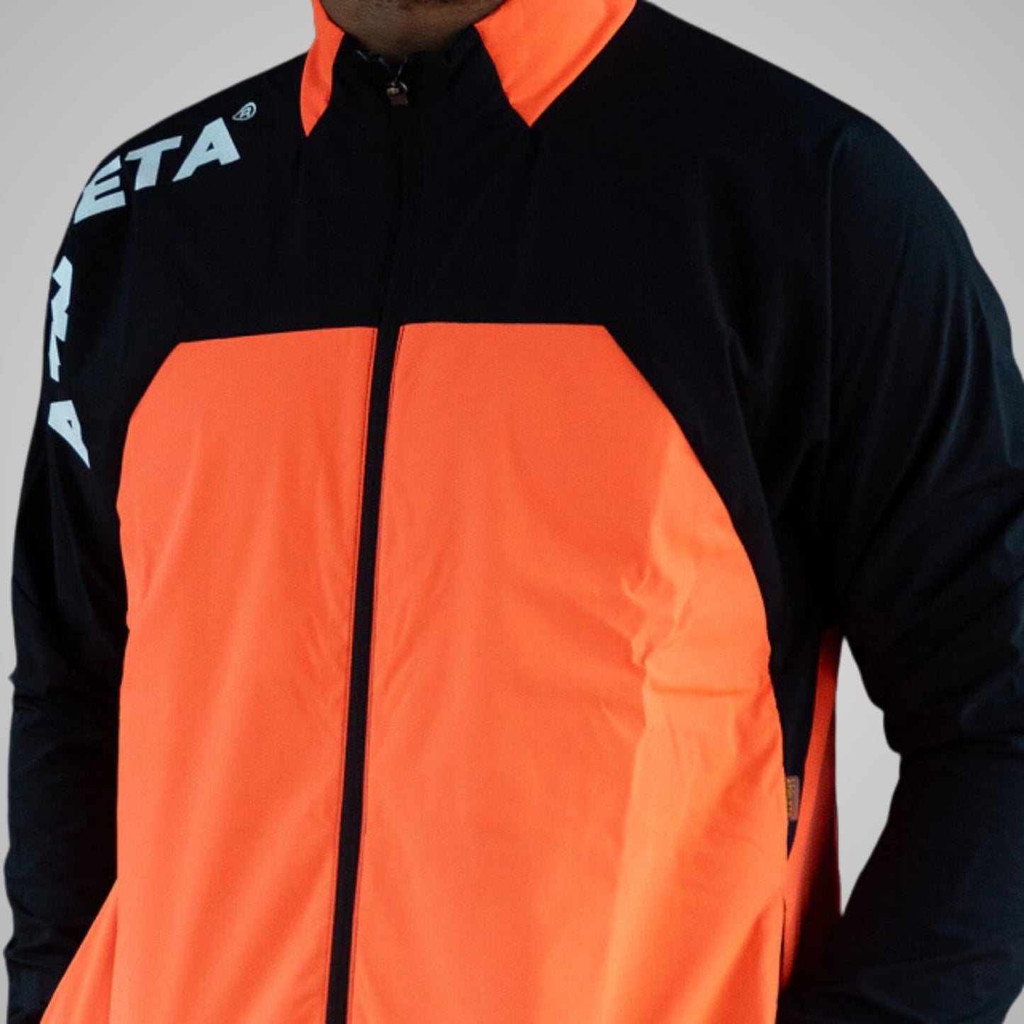 Jaqueta Windbreaker Lining Preto e Laranja
