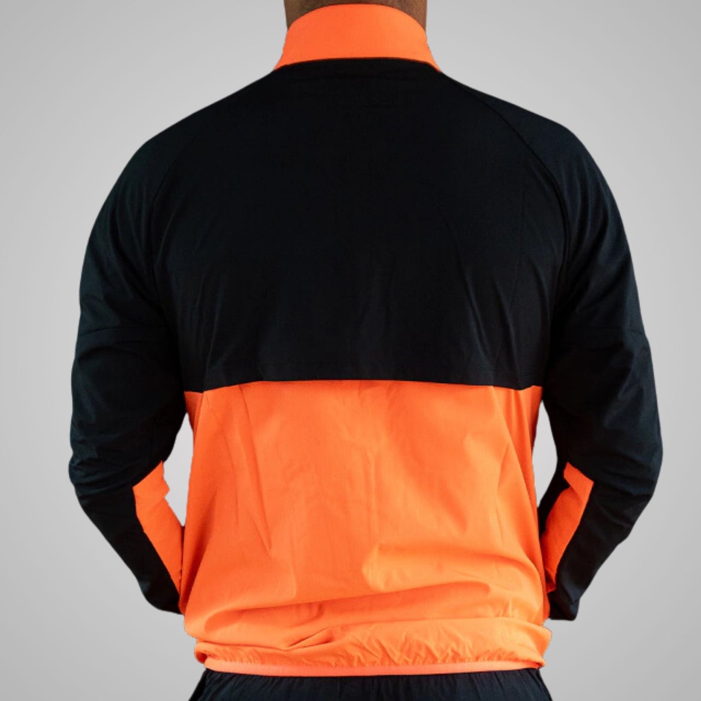 Jaqueta Windbreaker Lining Preto e Laranja